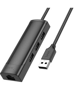 Купить Разветвитель USB Hoco HB42 3 порта, черный, изображение 2 в компании Зеон