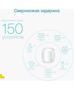 Купить Домашняя Mesh Wi-Fi 6 система TP-Link Deco X50(2-pack) AX3000, 2 устройства, изображение 6 в компании Зеон