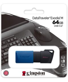 Купить Флеш-диск Kingston DataTraveler Exodia M 64GB USB3.0 черный/синий [DTXM/64GB], изображение 3 в компании Зеон