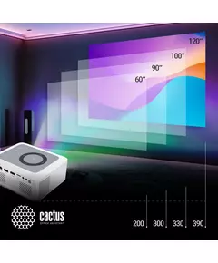 Купить Проектор Cactus CS-PRE.08WT.WXGA LCD, 1500Lm, LS 150Lm ANSI, 1280x720, 1000:1, 30000 ч, 1xUSB, 1xHDMI, 0.5кг, изображение 6 в компании Зеон