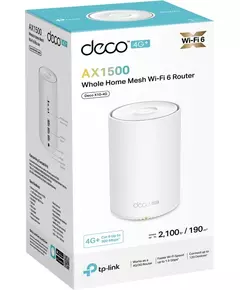 Купить Бесшовный Mesh роутер TP-Link Deco X10-4G AX1500 10/100/1000BASE-TX cat.6 белый [DECO X10-4G(1-PACK)], изображение 3 в компании Зеон