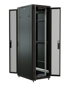 Купить Шкаф коммутационный напольный WRLINE WR-TT-2266-DD-RAL9004 22U 600x600мм пер.дв.перфор.2ств. задн.дв.перфор.2-хст. 2 бок.пан. направл.под винты 800кг черный 510мм 1166мм IP20 сталь, изображение 4 в компании Зеон