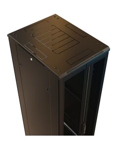 Купить Шкаф коммутационный напольный WRLINE WR-TT-2266-DD-RAL9004 22U 600x600мм пер.дв.перфор.2ств. задн.дв.перфор.2-хст. 2 бок.пан. направл.под винты 800кг черный 510мм 1166мм IP20 сталь, изображение 5 в компании Зеон