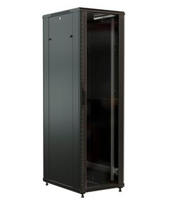 Купить Шкаф коммутационный напольный WRLINE WR-TT-2266-AS-RAL9004 22U 600x600мм пер.дв.стекл задн.дв.стал.лист 2 бок.пан. направл.под винты 800кг черный 510мм 1166мм IP20 сталь в компании Зеон