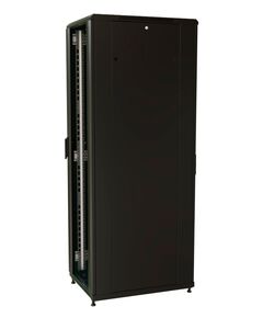 Купить Шкаф коммутационный напольный WRLINE WR-TT-2266-AS-RAL9004 22U 600x600мм пер.дв.стекл задн.дв.стал.лист 2 бок.пан. направл.под винты 800кг черный 510мм 1166мм IP20 сталь, изображение 2 в компании Зеон