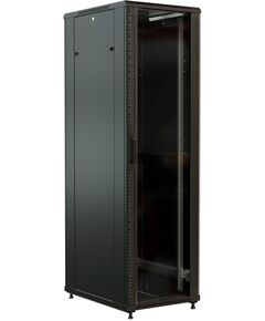 Купить Шкаф коммутационный напольный WRLINE WR-TT-2766-AS-RAL9004 27U 600x600мм пер.дв.стекл задн.дв.стал.лист 2 бок.пан. направл.под винты 800кг черный 510мм 1388мм IP20 сталь, изображение 4 в компании Зеон