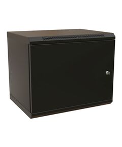 Купить Шкаф коммутационный настенный WRLINE WR-TW-1566-SR-RAL9004 15U 600x600мм пер.дв.металл 2 бок.пан. направл.под винты 60кг черный 520мм 775мм IP20 сталь, изображение 4 в компании Зеон