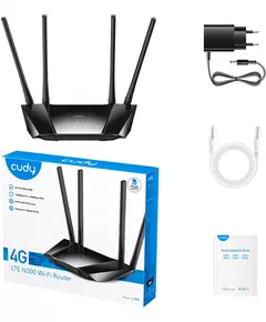 Купить Роутер беспроводной Cudy LT400 N300 10/100BASE-TX/4G cat.4 черный, изображение 5 в компании Зеон