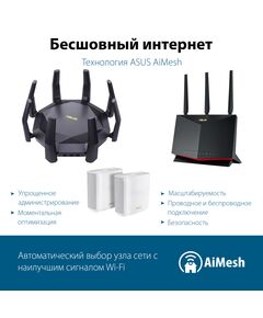 Купить Роутер беспроводной Asus RT-AX89X AX6000 100/1000/10000BASE-T черный, изображение 11 в компании Зеон