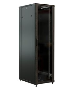 Купить Шкаф серверный  напольный WRLINE WR-TT-2261-AS-RAL9004 22U 600x1000мм пер.дв.стекл задн.дв.стал.лист 2 бок.пан. 800кг черный 910мм 81.7кг 1166мм IP20 сталь в компании Зеон