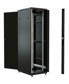 Купить Шкаф серверный  напольный WRLINE WR-TT-3261-AS-RAL9004 32U 600x1000мм пер.дв.стекл задн.дв.стал.лист 2 бок.пан. 800кг черный 910мм 101кг 1610мм IP20 сталь, изображение 5 в компании Зеон