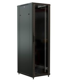 Купить Шкаф серверный напольный WRLINE WR-TT-4261-AS-RAL9004 42U 600x1000мм пер.дв.стекл задн.дв.стал.лист 2 бок.пан. 800кг черный 910мм 2055мм IP20 сталь в компании Зеон