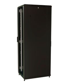 Купить Шкаф серверный напольный WRLINE WR-TT-4261-AS-RAL9004 42U 600x1000мм пер.дв.стекл задн.дв.стал.лист 2 бок.пан. 800кг черный 910мм 2055мм IP20 сталь, изображение 2 в компании Зеон