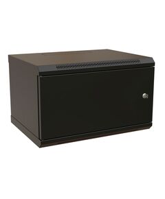 Купить Шкаф коммутационный настенный WRLINE WR-TW-0645-SR-RAL9004 6U 600x450мм пер.дв.металл 2 бок.пан. направл.под винты 60кг черный 350мм 367мм IP20 сталь в компании Зеон