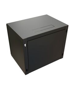 Купить Шкаф коммутационный настенный WRLINE WR-TW-1545-SR-RAL9004 15U 600x450мм пер.дв.металл 2 бок.пан. направл.под винты 60кг черный 370мм 775мм IP20 сталь, изображение 4 в компании Зеон