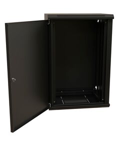 Купить Шкаф коммутационный настенный WRLINE WR-TW-2245-SR-RAL9004 22U 600x450мм пер.дв.металл 2 бок.пан. направл.под винты 60кг черный 370мм 1086мм IP20 сталь, изображение 4 в компании Зеон