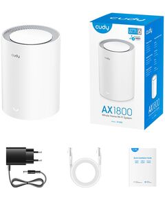 Купить Бесшовный Mesh роутер Cudy M1800(1-PACK) AX1800 10/100/1000BASE-TX белый, изображение 2 в компании Зеон