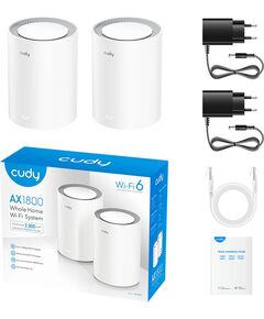 Купить Бесшовный Mesh роутер Cudy M1800(2-PACK) AX1800 10/100/1000BASE-TX белый, изображение 2 в компании Зеон