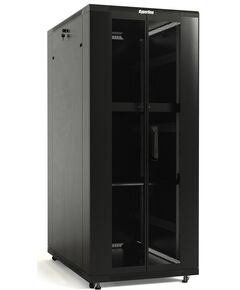 Купить Шкаф серверный напольный Hyperline TTBR-4281-DD-RAL9004 42U 800x1000мм пер.дв.перфор.2ств. задн.дв.перфор.2-хст. 2 бок.пан. 800кг черный 910мм 133кг 2055мм 20 сталь, изображение 2 в компании Зеон