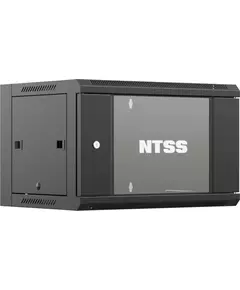 Купить Шкаф коммутационный  настенный NTSS NTSS-W6U6045GS-BL 6U 570x450мм пер.дв.стекл 60кг черный 350мм 18кг 220град. 370мм IP20 сталь в компании Зеон