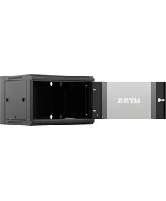 Купить Шкаф коммутационный  настенный NTSS NTSS-W6U6045GS-BL 6U 570x450мм пер.дв.стекл 60кг черный 350мм 18кг 220град. 370мм IP20 сталь, изображение 5 в компании Зеон