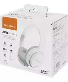 Купить Гарнитура мониторные Creative Zen Hybrid 1.2м белый беспроводные bluetooth оголовье [51EF1010AA000], изображение 2 в компании Зеон