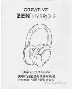 Купить Гарнитура мониторные Creative Zen Hybrid 2 1.2м черный беспроводные bluetooth оголовье [51EF1140AA001], изображение 13 в компании Зеон