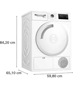 Купить Сушильная машина BOSCH WTH83002BY пан.англ. кл.энер.:A+ макс.загр.:7кг белый, изображение 5 в компании Зеон