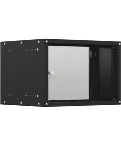 Купить Шкаф коммутационный Lime настенный NTSS NTSS-WL9U5545GS-BL 9U 550x450мм пер.дв.стекл несъемн.бок.пан. 30кг черный 370мм 12кг 110град. 500мм IP20 сталь, изображение 2 в компании Зеон