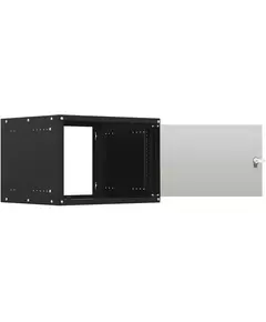 Купить Шкаф коммутационный Lime настенный NTSS NTSS-WL9U5545GS-BL 9U 550x450мм пер.дв.стекл несъемн.бок.пан. 30кг черный 370мм 12кг 110град. 500мм IP20 сталь, изображение 3 в компании Зеон