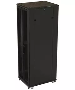 Купить Шкаф серверный напольный Hyperline TTBR-4262-DD-RAL9004 42U 600x1200мм пер.дв.перфор.2ств. задн.дв.перфор.2-хст. 2 бок.пан. 800кг черный 1110мм IP20 сталь, изображение 3 в компании Зеон