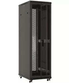 Купить Шкаф серверный напольный Hyperline TTBR-4262-DD-RAL9004 42U 600x1200мм пер.дв.перфор.2ств. задн.дв.перфор.2-хст. 2 бок.пан. 800кг черный 1110мм IP20 сталь, изображение 4 в компании Зеон