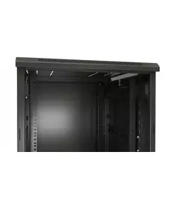 Купить Шкаф серверный напольный Hyperline TTBR-4262-DD-RAL9004 42U 600x1200мм пер.дв.перфор.2ств. задн.дв.перфор.2-хст. 2 бок.пан. 800кг черный 1110мм IP20 сталь, изображение 6 в компании Зеон