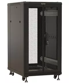 Купить Шкаф коммутационный напольный Hyperline TTBR-1866-DD-RAL9004 18U 600x600мм пер.дв.перфор.2ств. задн.дв.перфор. 1000кг черный 510мм 53.8кг 988мм IP20 сталь в компании Зеон