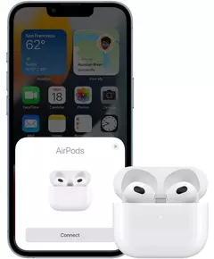 Купить Гарнитура вкладыши Apple AirPods 3 A2565/A2564/A2897 Lightning беспроводные bluetooth в ушной раковине белый [MPNY3CH/A], изображение 3 в компании Зеон