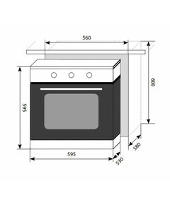 Купить Духовой шкаф LEX EDM 070 WH стекло белое [CHAO000193], изображение 2 в компании Зеон