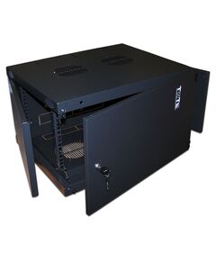 Купить Шкаф коммутационный Next настенный Lanmaster TWT-CBWNM-18U-6X6-BK 18U 550x600мм пер.дв.металл 60кг черный 29.5кг 988мм IP20 сталь в компании Зеон