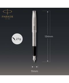 Купить Ручка перьевая Parker Sonnet Core F526 Stainless Steel CT F [CW1931509], изображение 6 в компании Зеон