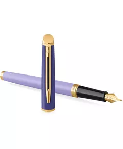 Купить Ручка перьевая Waterman Hemisphere Colour Blocking Purple GT сталь нержавеющая/позолота [2179900], изображение 4 в компании Зеон