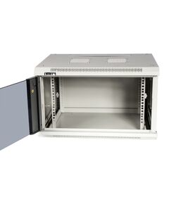 Купить Шкаф коммутационный настенный Lanmaster TWT-CBWPG-6U-6X4-GY 6U 600x400мм пер.дв.стекл 60кг серый, изображение 2 в компании Зеон