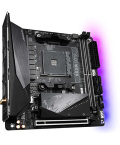 Купить Материнская плата GigaByte B550I AORUS PRO AX AM4  PCI-E HDMI+DP 2.5GbLAN+WiFi+BT SATA RAID Mini-ITX 2DDR4 RTL, изображение 3 в компании Зеон