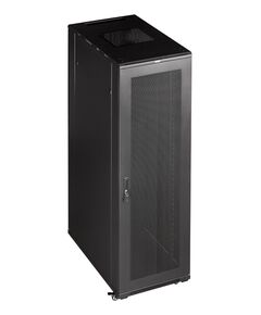 Купить Шкаф коммутационный напольный Lanmaster TWT-CBB-27U-6X6-G1 27U 600x600мм пер.дв.стекл задн.дв.спл.стал.лист 2-хст. 2 бок.пан. 800кг черный IP20, изображение 3 в компании Зеон