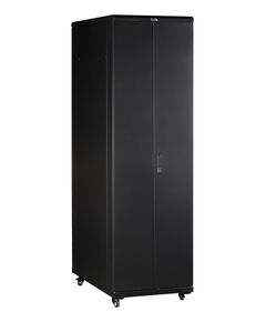 Купить Шкаф коммутационный напольный Lanmaster TWT-CBB-27U-6X6-G1 27U 600x600мм пер.дв.стекл задн.дв.спл.стал.лист 2-хст. 2 бок.пан. 800кг черный IP20, изображение 2 в компании Зеон