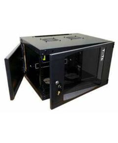 Купить Шкаф коммутационный настенный Lanmaster TWT-CBWNG-6U-6X6-BK 6U 550x600мм пер.дв.стекл 60кг черный 15.5кг 329мм в компании Зеон