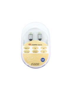 Купить Кабель аудио-видео  LAZSO HDMI (m)/HDMI (m) 3м. позолоч.конт. черный [WH-111(3M)-B], изображение 2 в компании Зеон