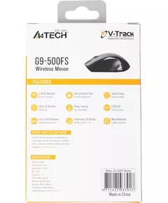 Купить Мышь A4-Tech V-Track G9-500FS черный оптическая 1200dpi silent беспров. USB 4but, изображение 9 в компании Зеон