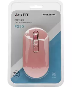 Купить Мышь A4-Tech Fstyler FG20 Pink розовый оптическая 2000dpi беспров. USB для ноутбука 4but, изображение 15 в компании Зеон