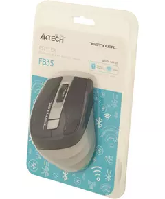 Купить Мышь A4-Tech Fstyler FB35 Smoky Grey серый оптическая 2000dpi беспров. BT/Radio USB для ноутбука 6but, изображение 13 в компании Зеон