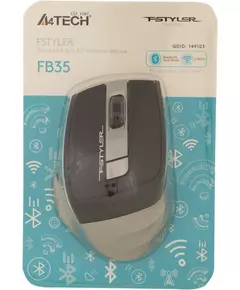 Купить Мышь A4-Tech Fstyler FB35 Smoky Grey серый оптическая 2000dpi беспров. BT/Radio USB для ноутбука 6but, изображение 12 в компании Зеон