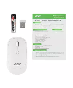 Купить Мышь Acer OMR138 белый оптическая 1600dpi беспров. USB 3but [ZL.MCEEE.01L], изображение 8 в компании Зеон